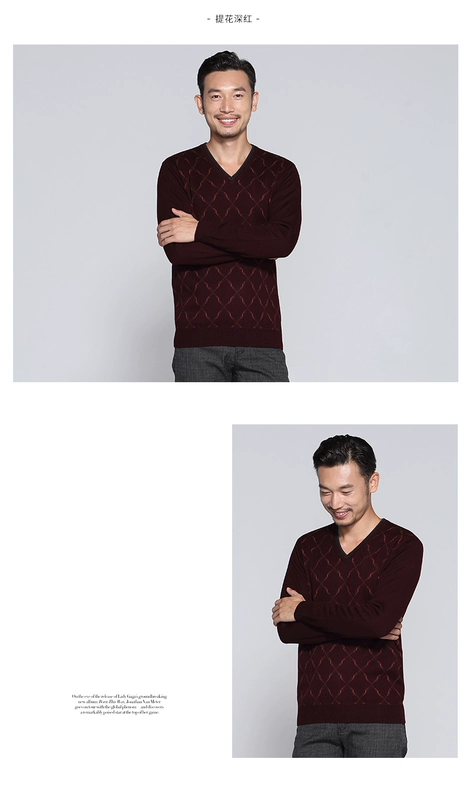 Hellmans Fall / Winter 2017 Nam Gà Tim Cổ Áo Dài Tay Áo Cardigan Áo Len Áo Len