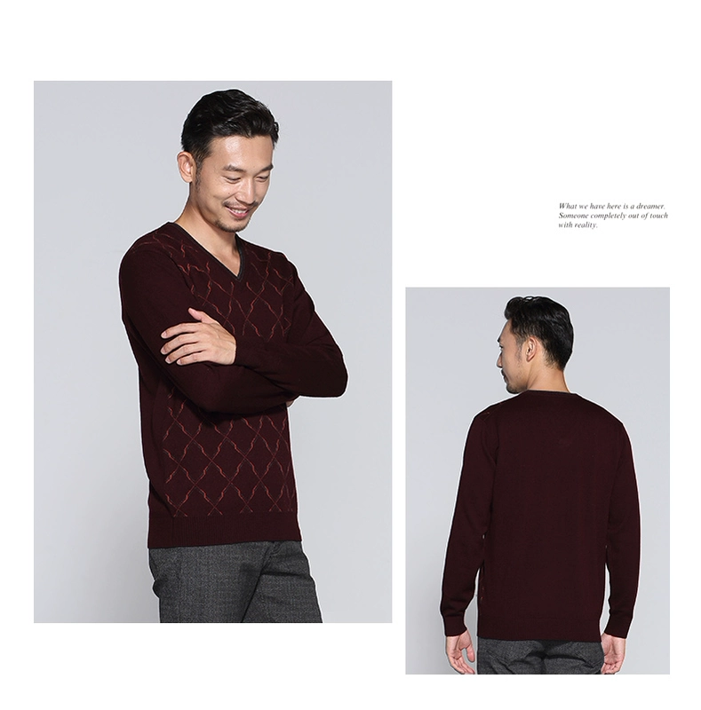 Hellmans Fall / Winter 2017 Nam Gà Tim Cổ Áo Dài Tay Áo Cardigan Áo Len Áo Len cardigan nam