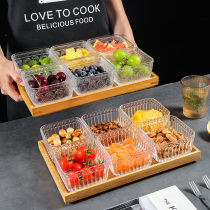 Split Fruit Pan Living Room Home Glass Tea Spot Snack Candy Dried Fruit Snack Snack Dish Placement Nuts Light Lavish