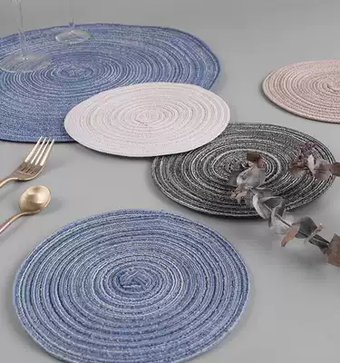 Japanese-style handmade hemp four-color household placemats table mats Western placematres insulation mats bowl mats pot mats plate mats