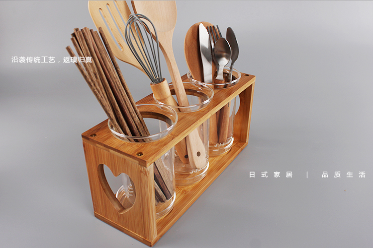 Cao đũa thủy tinh borosilicate ống hộ gia đình chống nấm mốc lồng cống cống đũa bộ đồ ăn nhà bếp hộp ba ống đôi ống bát ăn cơm đẹp