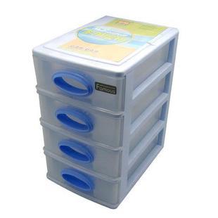 Four-layer drop-resistant all-plastic rubber drawer element box Parts box storage box Chip box R-218C