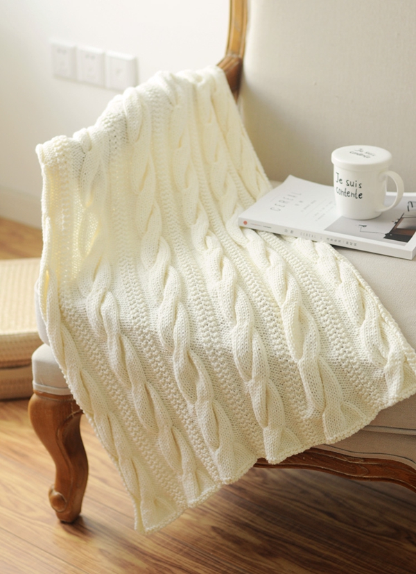 Chăn dệt bằng tay, chăn len dệt kim, chăn ngủ, ghế sofa, chăn bông thông thường - Ném / Chăn chăn lông cừu trẻ em