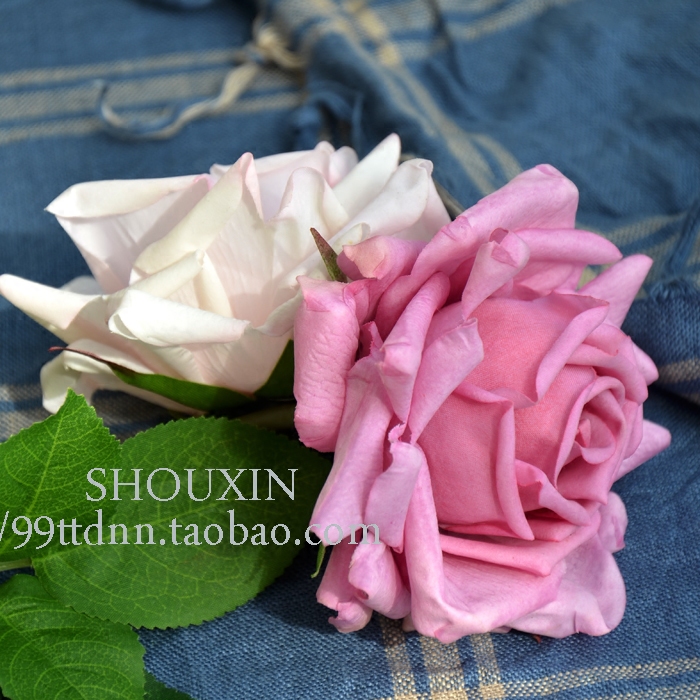 Upscale emulation single head moisturizing hand Rose Living room Bedroom Wedding Wedding Decoration Bride Wedding photo European-style bouquet