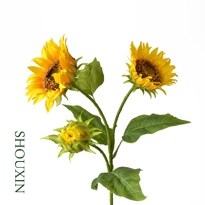 High-grade simulation sunflower decorative flowers silk flowers fake flowers Living room dining table floor-to-ceiling flowers decorative ornaments bouquet flowers