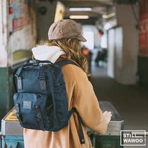 (One year warranty) Hong Kong Doughnut Navy special backpack bag female bag nylon backpack