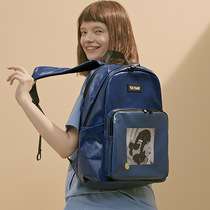 WAWOO YIZISTORE original waterproof canvas student backpack female large capacity multi-compartment schoolbag backpack