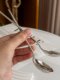 Out of Germany ~ Food grade 1810 stainless steel long handle main meal more round spoon children's meal spoon drink soup Western food spoon