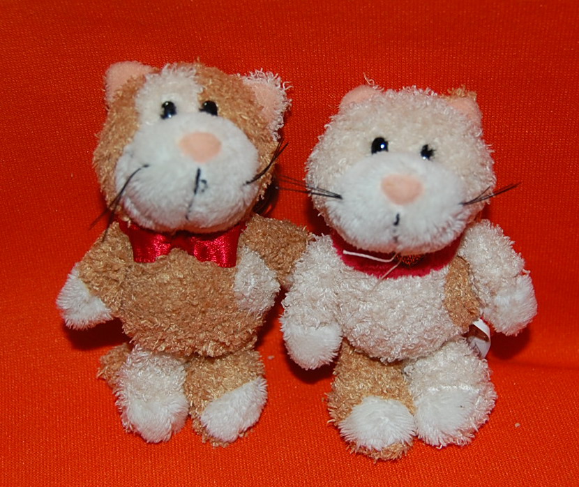 Genuine German NICI old key chain kitten plush toy cat doll pendant key ring school bag hanging