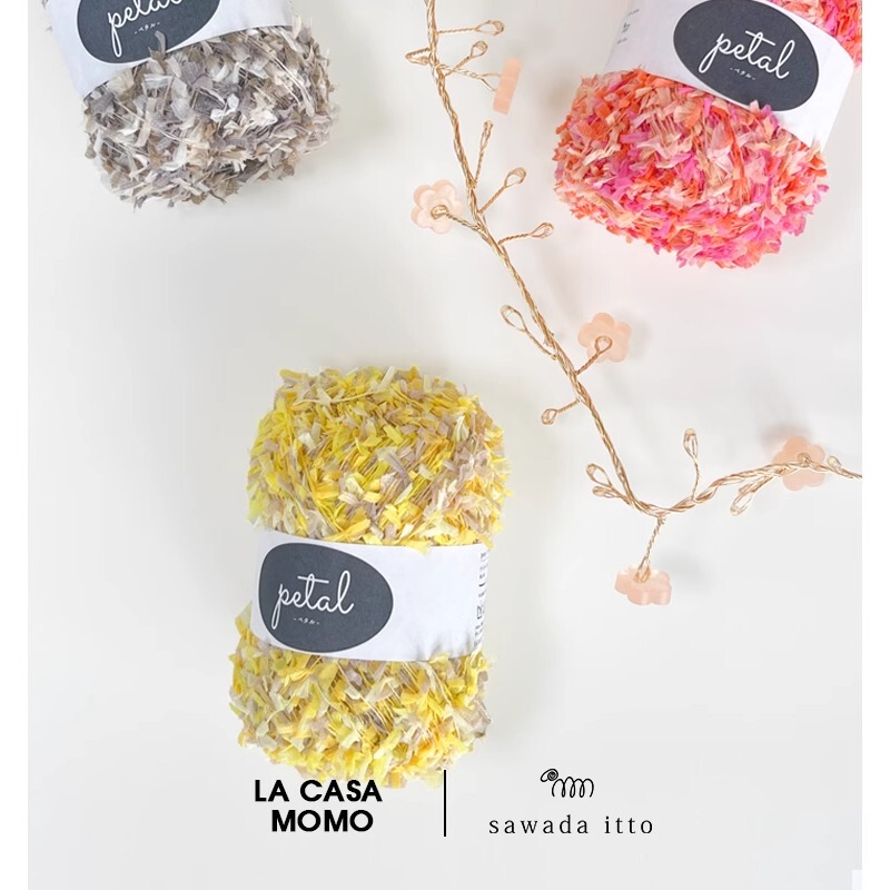 Petal Colorful Gradient Petal Yarn Japanese Sawada Itto Niche Brand DIY Spring and Summer Hand-Knitted Specialty Yarn