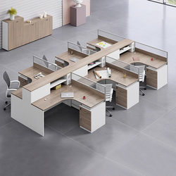 Staff Desk Four-Person Table and Chair Combination Staff 4 Six-Person Financial Office Deck Eight-Person Screen Desk
