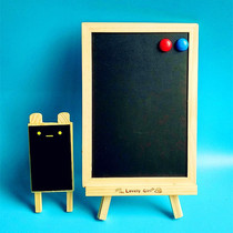 Retro Storefront Wooden Bracket Blackboard Home Message Board Children Creative Drawing Board Magnetic Double-sided Small Blackboard Hanging