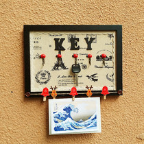 Black KEY HYUN GUAN CLOAKHAT HOLDER KEY HOOK CREATIVE WOOD HUNG HANGER WALL HANGING ROOM Decorative Wall-mounted