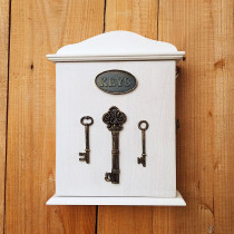 New Dutch European style retro door entrance mysterious key Wall-mounted wooden key box jewelry box adhesive hook storage box creativity