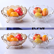 2 Creative simple lead-free glass transparent amber fruit plate home living room variety of optional snacks
