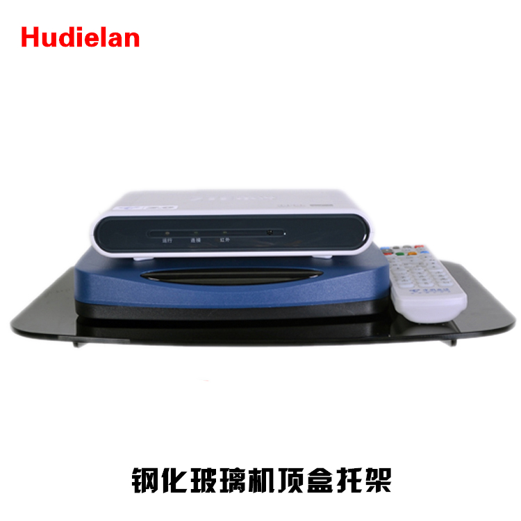 Tempered glass Network TV box Companion HD player Wall bracket DVD rack