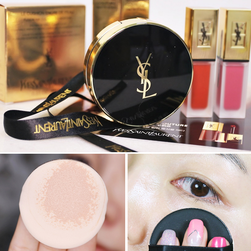 韩国正品 YSL 圣罗兰16限量新款 恒久气垫遮瑕粉饼 BB霜 清透羽毛