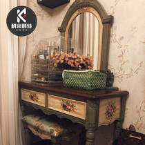  American dresser Bedroom Master bedroom desk One net celebrity INS small makeup table Solid wood makeup table Female small apartment
