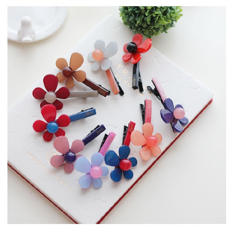 Mũ bảo hiểm trẻ em nhập khẩu Hàn Quốc Phụ kiện tóc cho trẻ em Phụ kiện tóc acrylic Hoa kẹp tóc băng đô turban