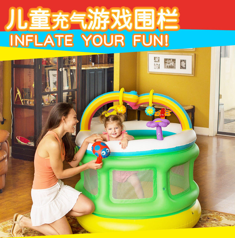 Child Inflatable Castle Small Trampoline Indoor Home Baby Naughty Castle Slide Toy Baby Jump Bed Outdoor Type