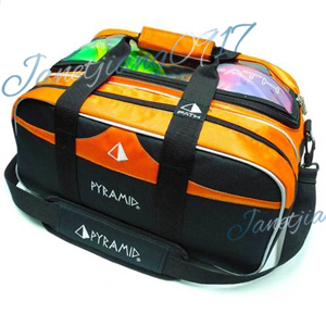 PYRAMID thân thiện với môi trường bowling đôi túi bóng ba lô mà không cần tie que 2 túi bóng đôi bóng túi màu cam đen Bộ Đồ Chơi Bowling