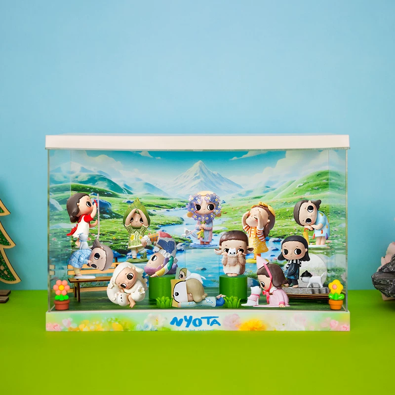 Подходящий для Bubble Mart Nyota Four Seasons Series модель слепая коробка хранение тема сцен display box украшения