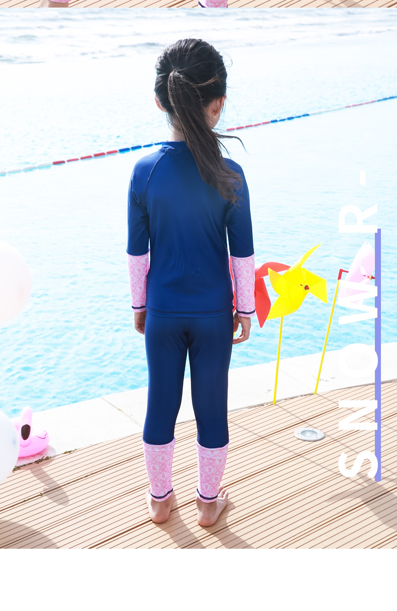 Đồ bơi trẻ em Disney nữ chia bé gái bé gái đồ bơi bé gái lớn quần dài tay áo chống nắng quần áo lướt - Bộ đồ bơi của Kid đồ bơi cho bé gái 12 tuổi