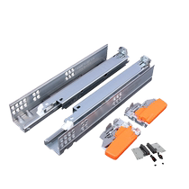 Blum fully pull-out bottom rebound track touch-type hidden drawer rail slide rail bottom rail