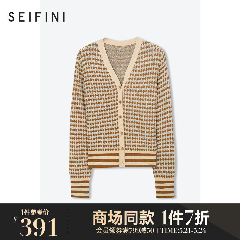 Mall Identical Poetry Fan Knit Cardiovert 2021 New Autumn Winter Retro Vintage V Collar Sweater Jacket 3C8434501