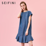 Các trung tâm mua sắm với cùng một thơ Fan Li 2017 mùa hè mới lá sen ngắn tay đầm 3170462294731