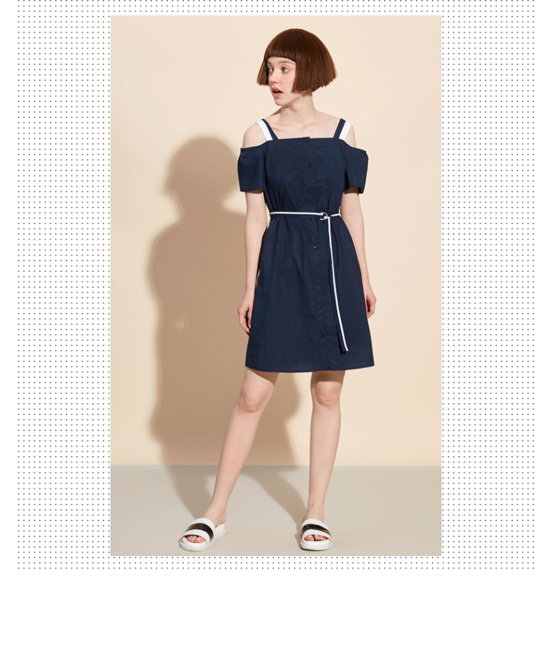 Mall với cùng một thơ Fan Li 2017 mùa hè hit màu vui tươi dress 3170511391051 váy xinh