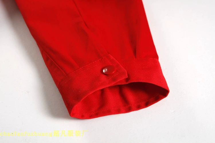 Trạm xăng chống tĩnh điện Quần áo cotton màu đỏ Sinopec PetroChina Bảo hiểm lao động hóa chất khí tự nhiên đồ bộ trung niên