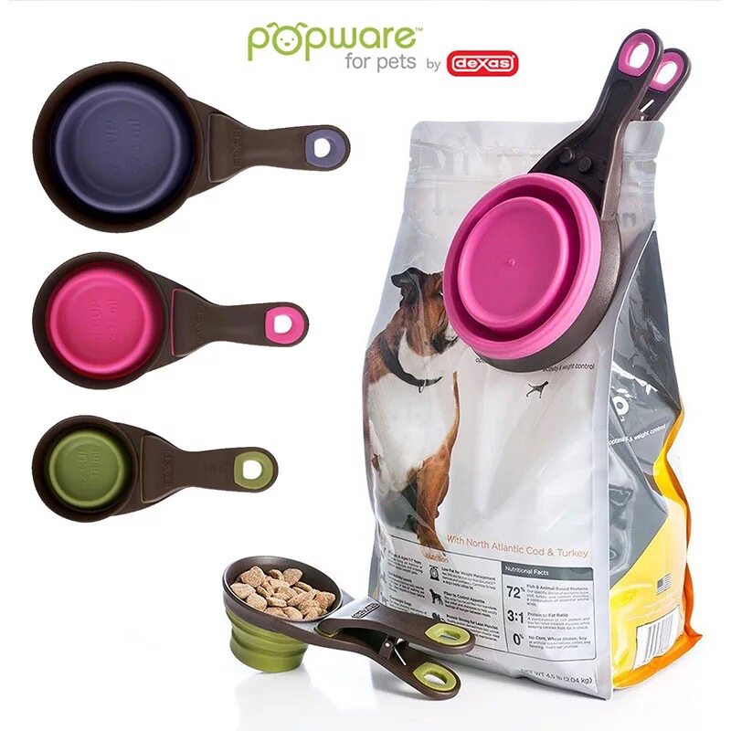 Dog food spoon measuring spoon American DEXAS folding dog food spoon clip food dog food shovel food seal clip sealing clip