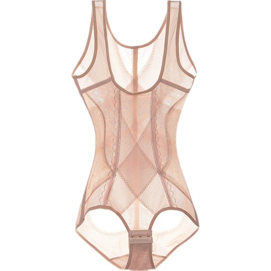 日本夏季薄款翘臀塑身连体内衣女收腹束腰托胸收副乳美体塑形神器