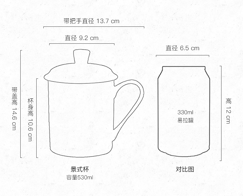 Jingdezhen porcelain cup ipads ceramic cup office cup cup cup scene type cup and cup cup large capacity cup customization