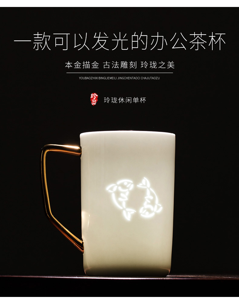 Jingdezhen ceramic keller cups exquisite hand - made paint simple glass coffee cup the zodiac couples