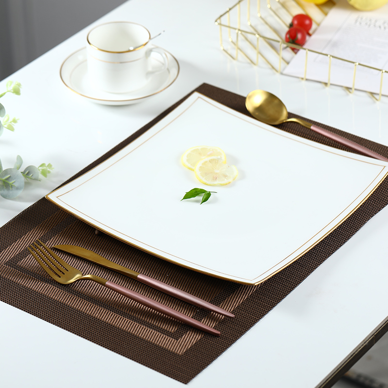 Contracted western - style steak tableware suit household European - style ipads China western food steak plate flat ceramic plate snack plate