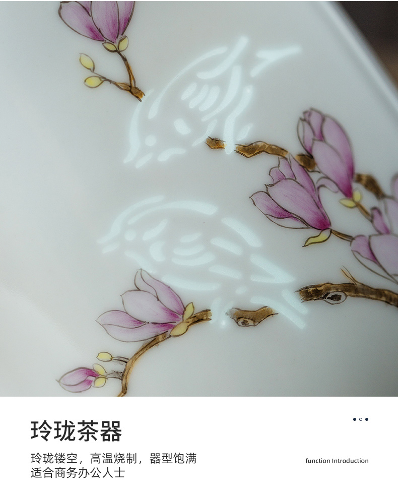 Analyzes teacups hand - made exquisite paint ceramic cups office leisure filtering cup does not affect the normal use