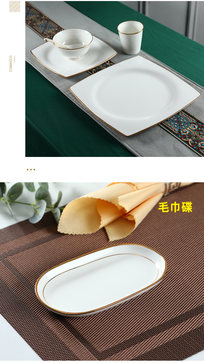 Hotel round table utensils company unit box ipads porcelain tableware dishes suit see colour dishes pure customization