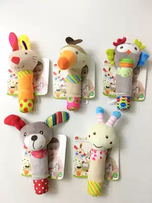 Foreign trade export original single baby male and female children cartoon cute plush handheld rattle hand stick environmental protection can be washed