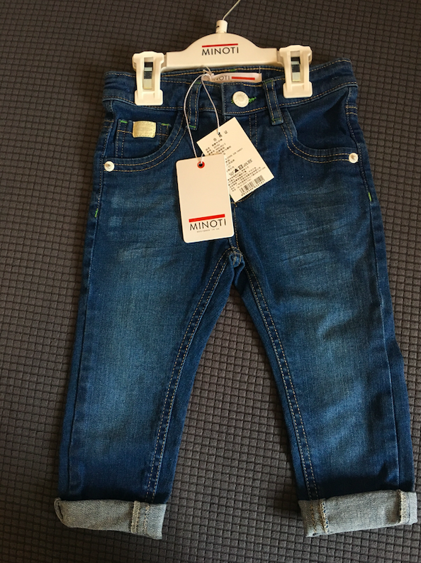 Pick up missing British minoti original single male and female child baby blue spring and autumn season long version of jeans