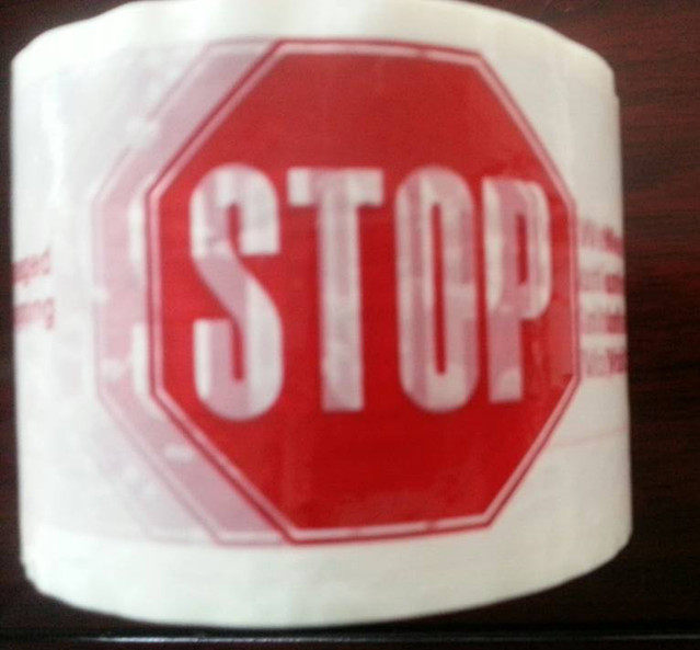 (Golden City)STOP Red Tape Sealing Tape Tape Printing Tape Printing Tape Width 7 2