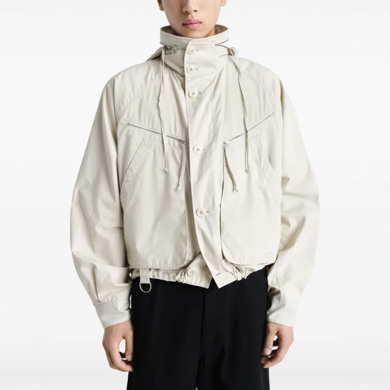 Ztboss Hot Girl Parachute Flight Thin Jacket Minimalist Old Money Style Unisex Hooded Drawstring Jacket