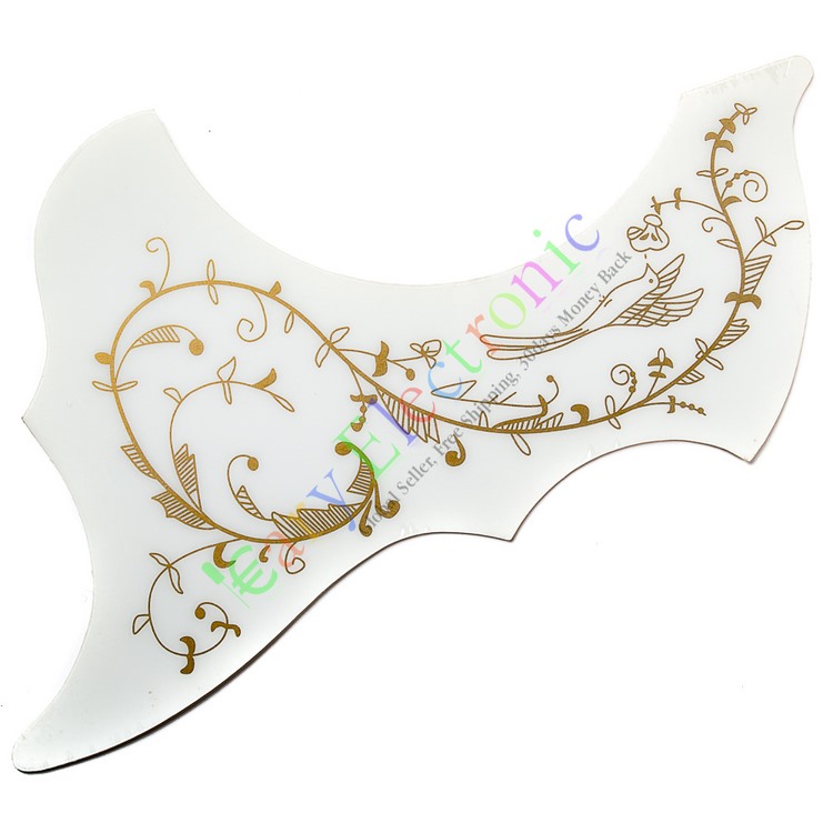 Hummingbird Flowers Wood Guitar Guard Board Guitar Accessories Folk Guitar Guard Board Folk Guitar Protection Panel