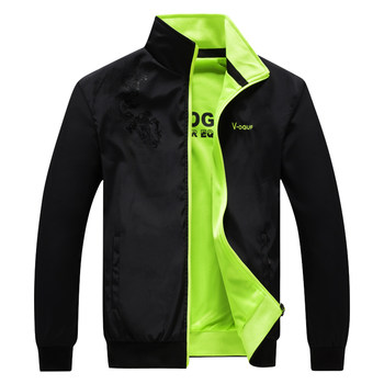 Spring and Autumn Men's Single-Layer Sports Jacket, Reversible Jacket, Sportswear, Autumn Youth Casual Outerwear, Windproof