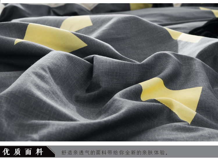 Ins cá tính của nam giới thường Bắc Âu phong cách đơn giản cotton 4 bốn bộ cotton twill Nhật Bản khăn trải giường chăn đệm