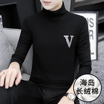 Printed long-sleeved cotton inside mens long-sleeved T-shirt Mens round neck trend Autumn and winter bee base shirt top clothes