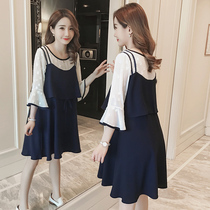 Maternity dress 2021 summer hot mom mid-length summer Chiffon nursing top Maternity summer skirt