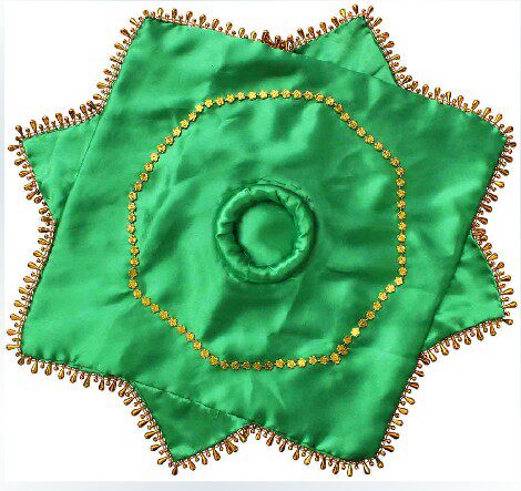 Professional dance props Two people transfer rice seedlings Silk Flowers Anise Silk Satin Noodles With Convex Ring Special Price Wholesale-Taobao