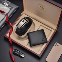 Saint Paul belt Mens wallet Young man suit Boyfriend gift Automatic buckle pants belt Leather mens belt